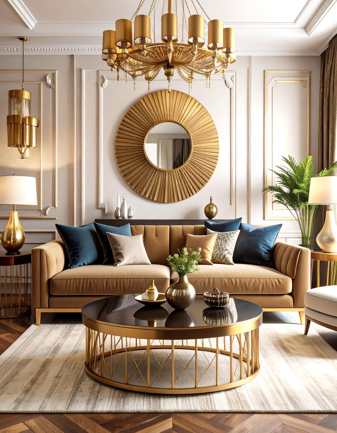 Art Deco Glamour Living Room - 30 home decor ideas for living room