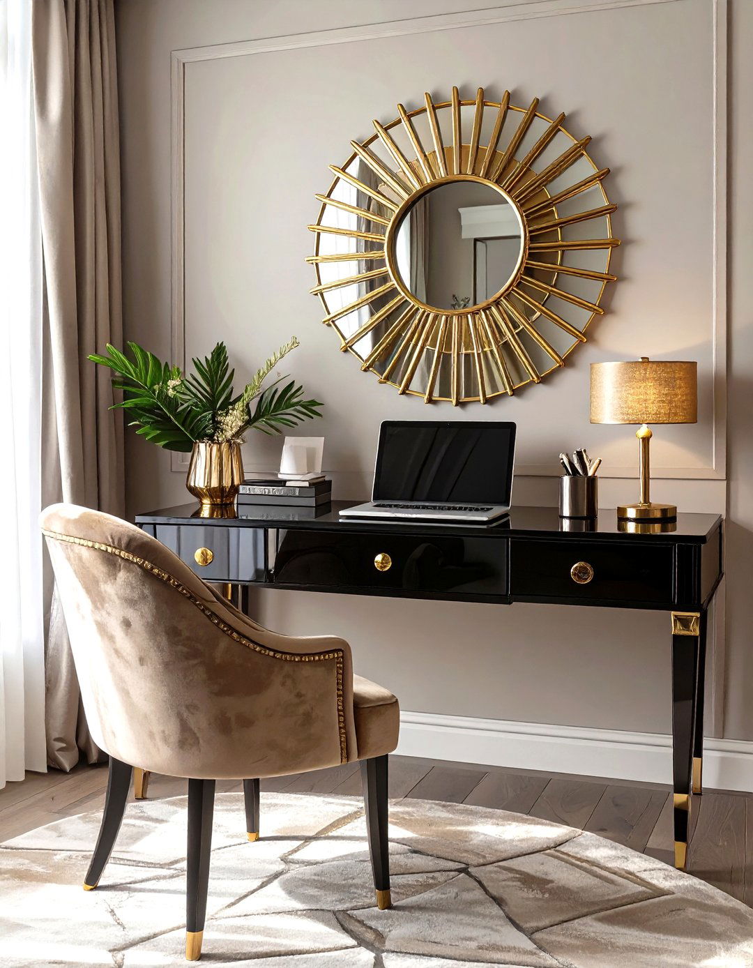 Art Deco Glamour Small Office - 30 modern office design ideas for small spaces