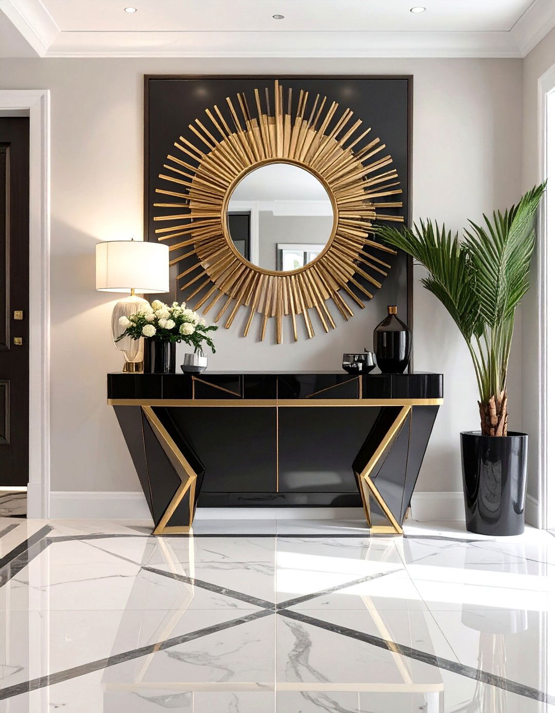 Art Deco Glamour for the Entryway - 30 free home design ideas