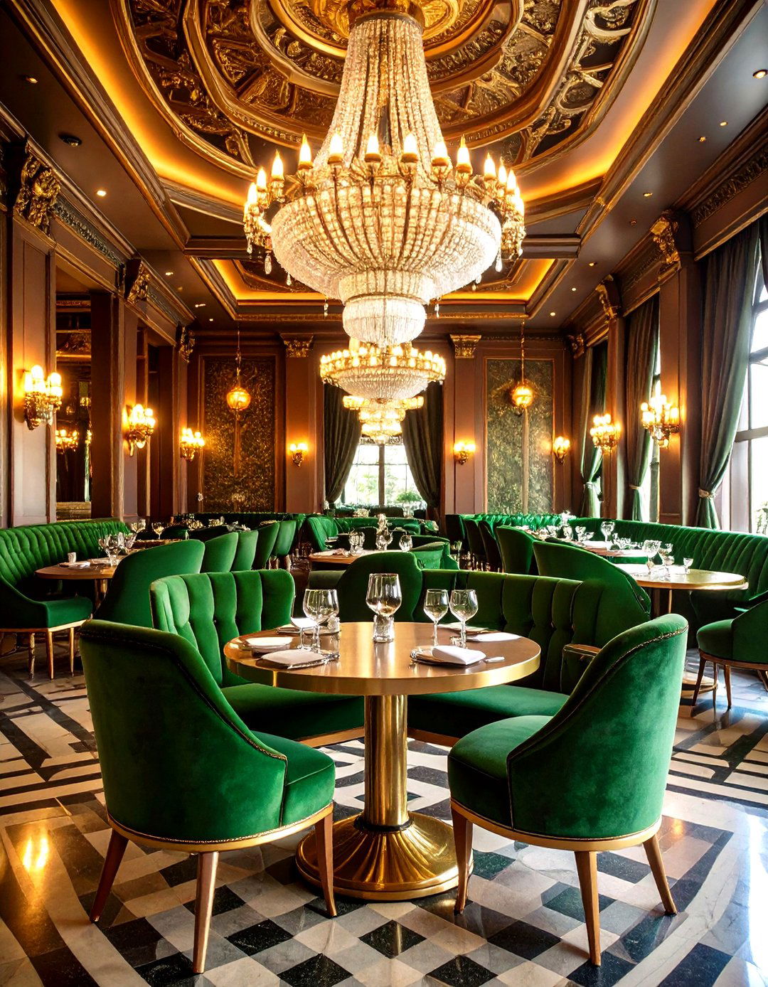 Art Deco Glamour with Geometric Patterns - 30 restaurant interior design ideas