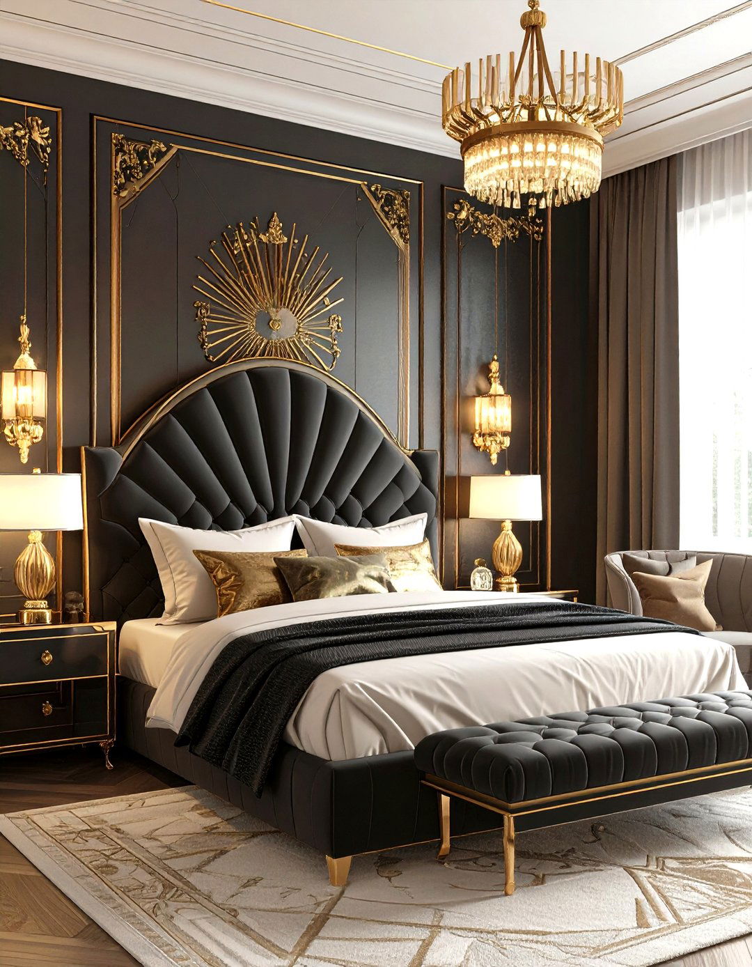 Art Deco Gothic Bedroom - 30 gothic bedroom ideas