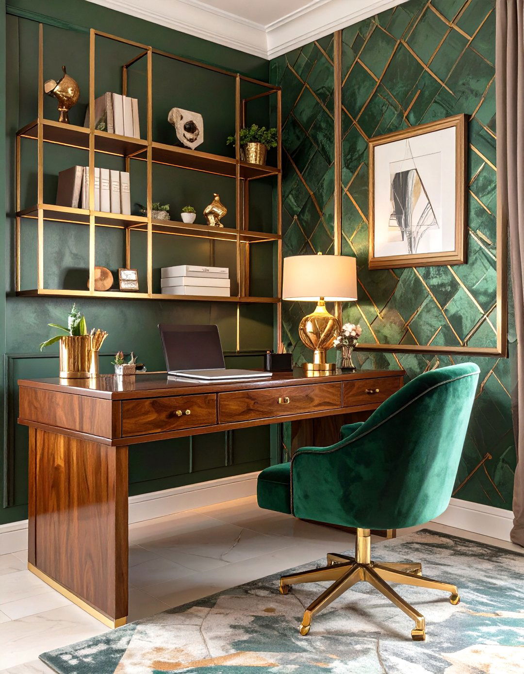 Art Deco Home Office Glamour - 30 interior design photo ideas