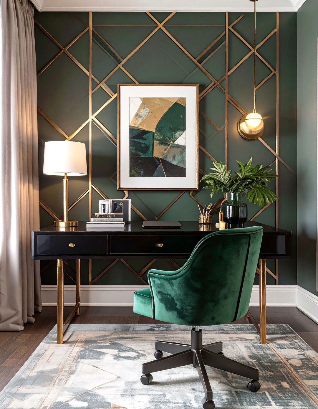 Art Deco Home Office - 30 interior design rooms ideas