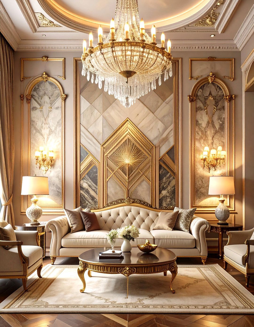 Art Deco Inspired AI Patterns - 30 ai wall art ideas