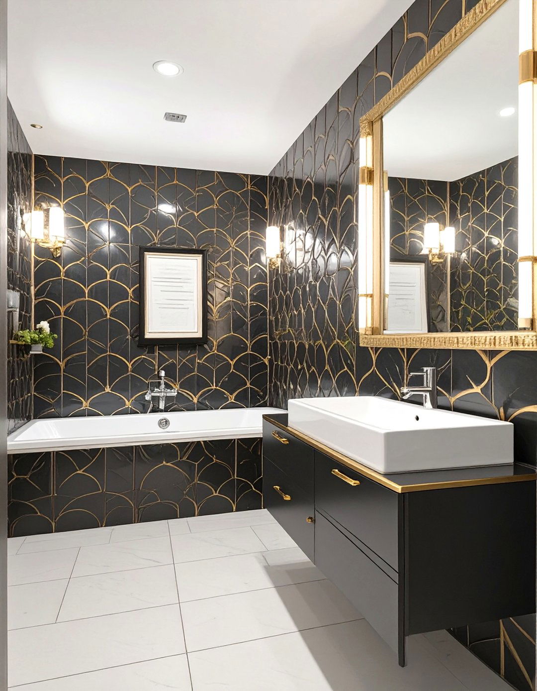 Art Deco Inspired Bathroom - 30 bathroom ideas modern