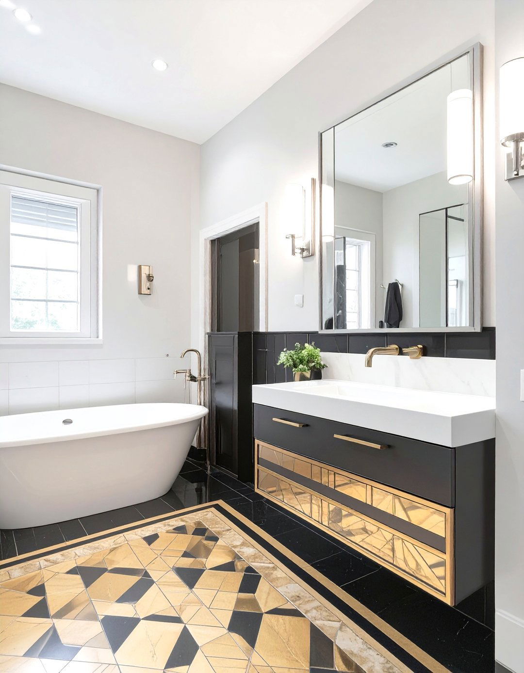 Art Deco Inspired Bathroom - 30 mens bathroom ideas