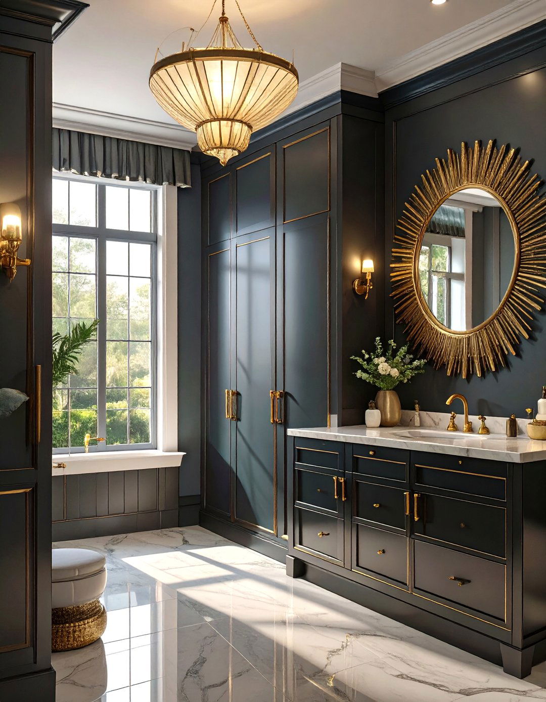 Art Deco Inspired Bathroom Closet - 30 bathroom closet ideas