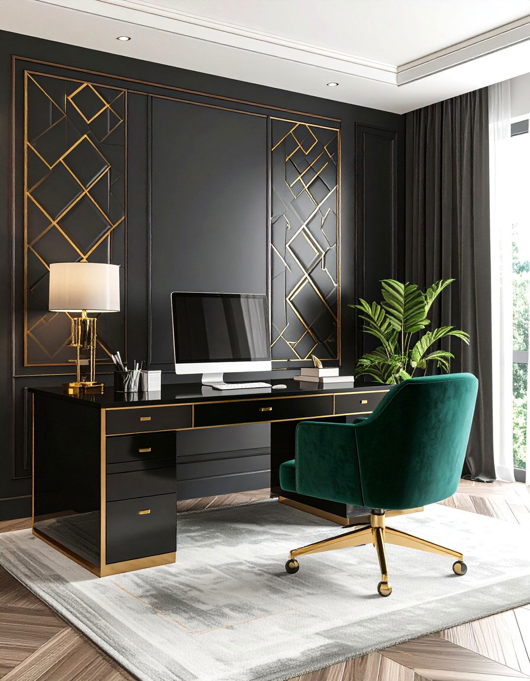 Art Deco Inspired Home Office - 30 3d interior design software ideas