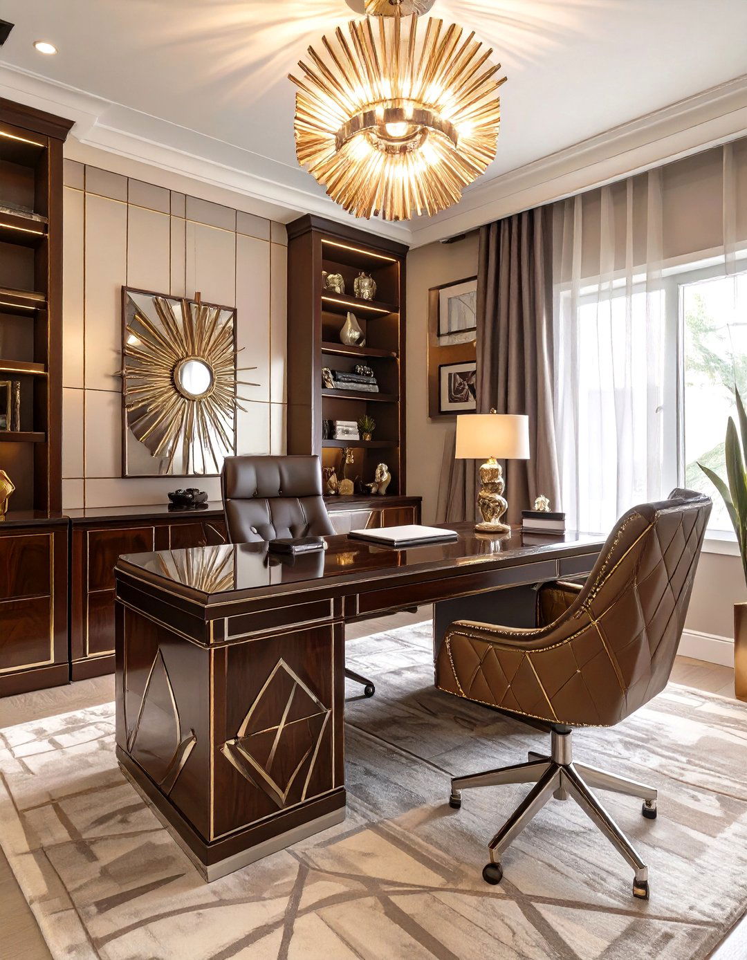 Art Deco Inspired Home Office - 30 home office decorating ideas