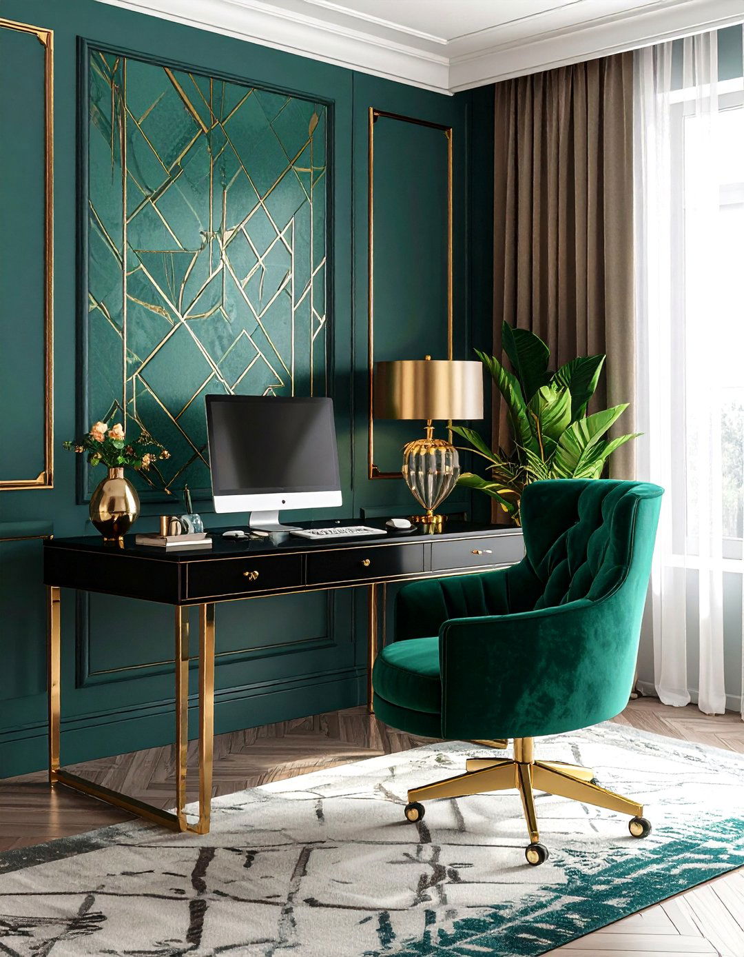 Art Deco Inspired Home Office - 30 3d home design online free ideas