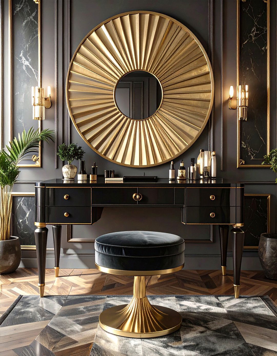 Art Deco Inspired Makeup Vanity - 30 makeup vanity ideas