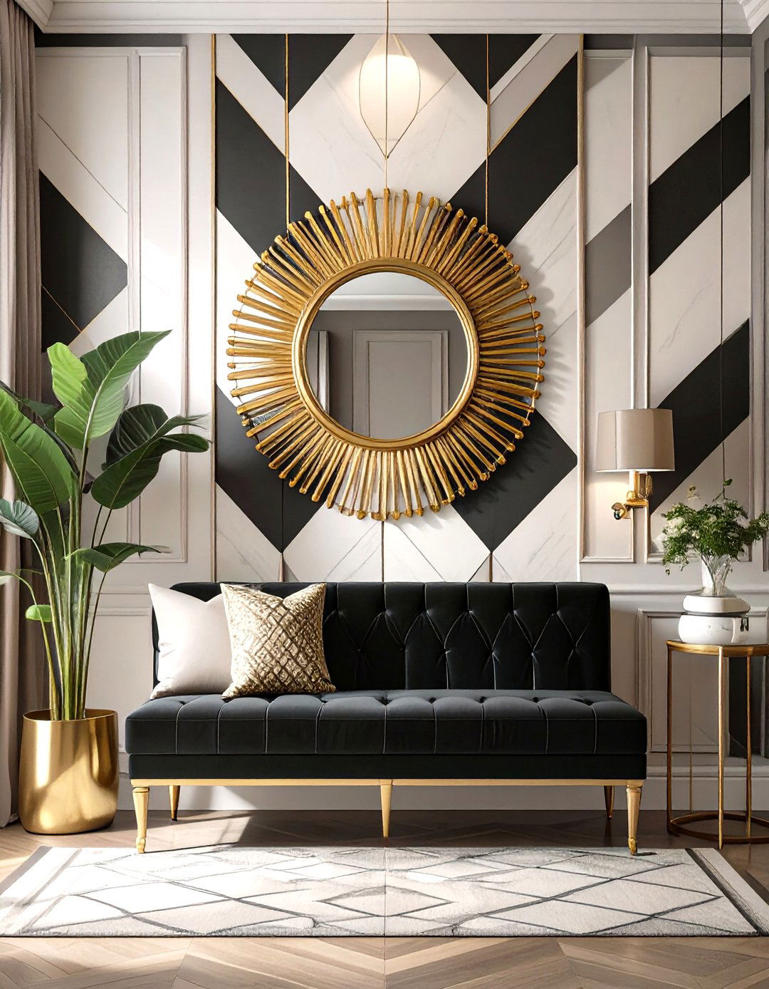 Art Deco Inspired Mudroom Glamour - 30 modern mudroom ideas