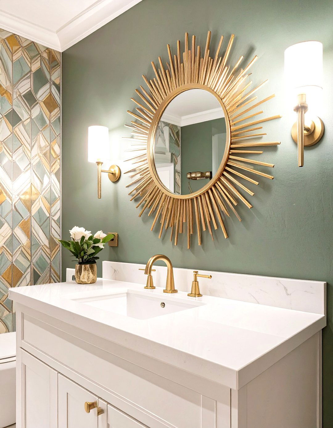 Art Deco Inspired Powder Room - 30 interior design training ideas