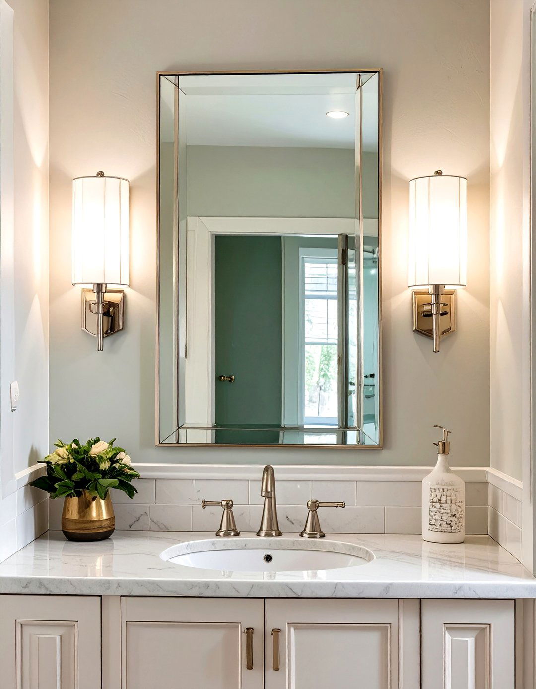 Art Deco Inspired Sconces - 30 vintage bathroom ideas