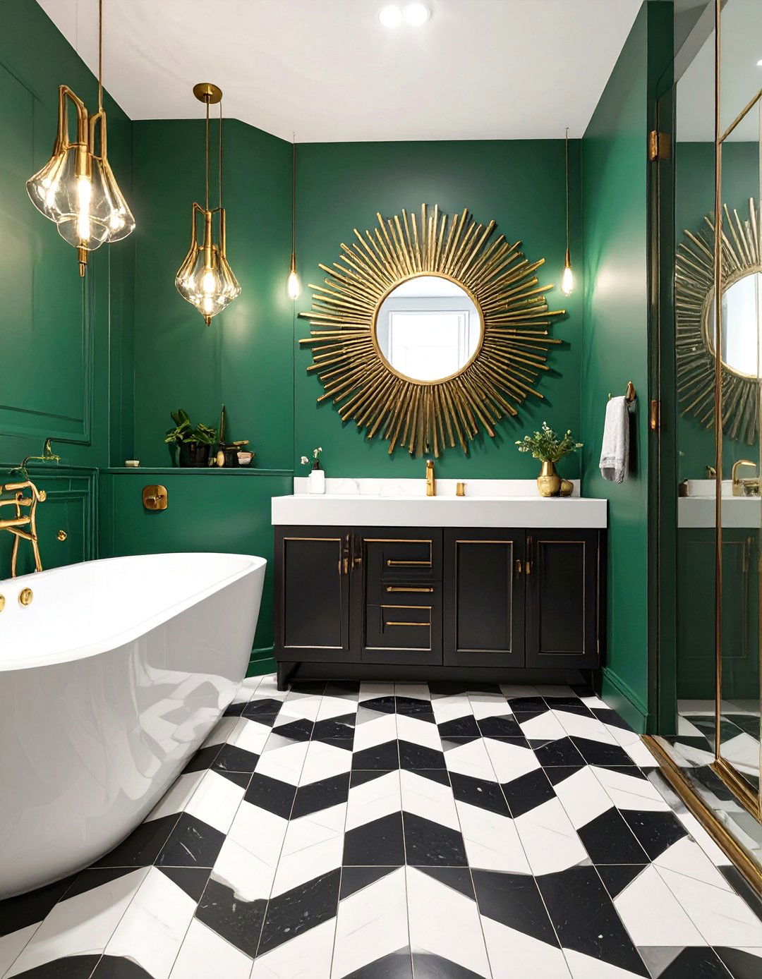 Art Deco Inspired Small Bathroom - 30 cheap bathroom ideas for small bathrooms