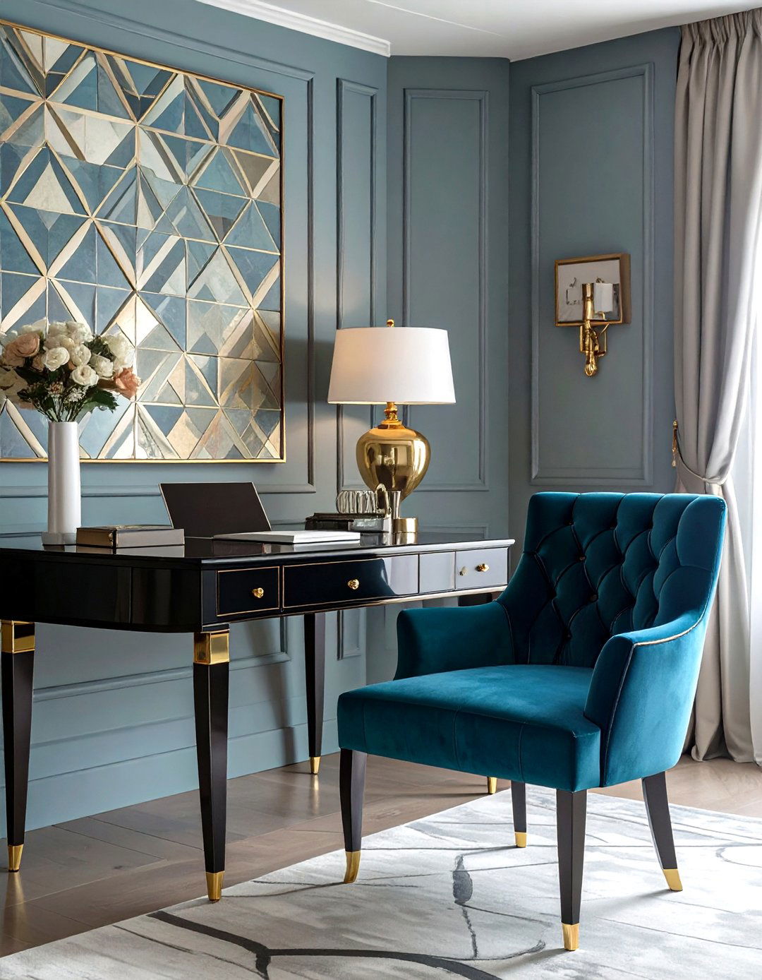 Art Deco Inspired Study Room - 30 study interior design ideas