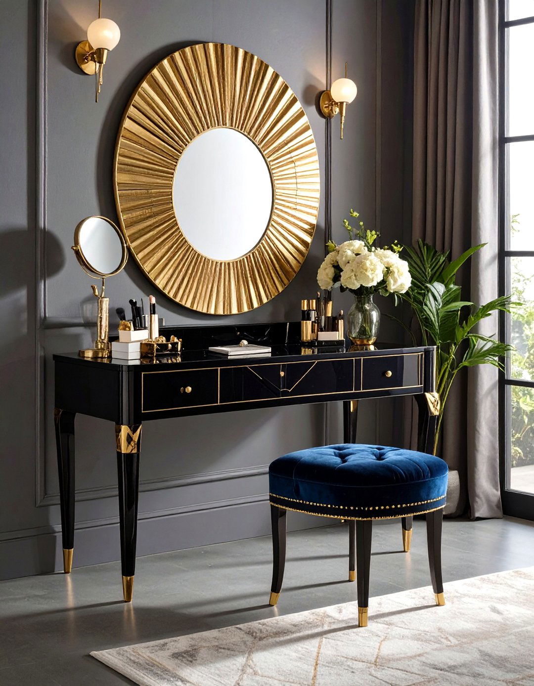 Art Deco Inspired Vanity - 30 diy vanity ideas