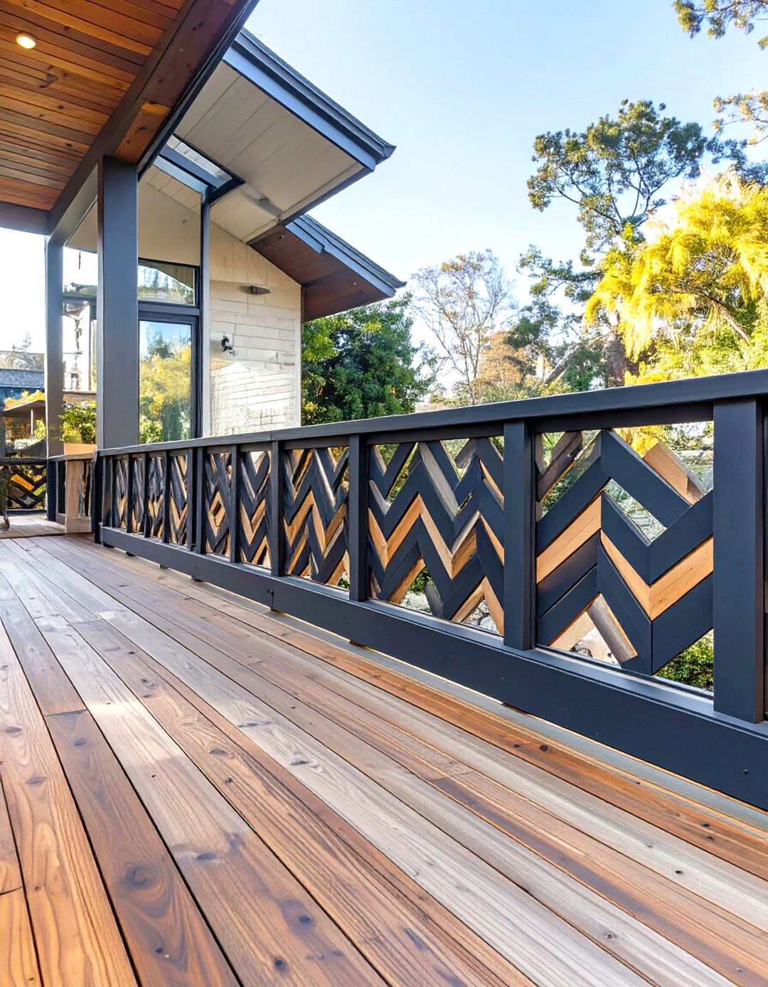 30 Stylish Wood Deck Railing Ideas for Better Design - We Love Home Blog