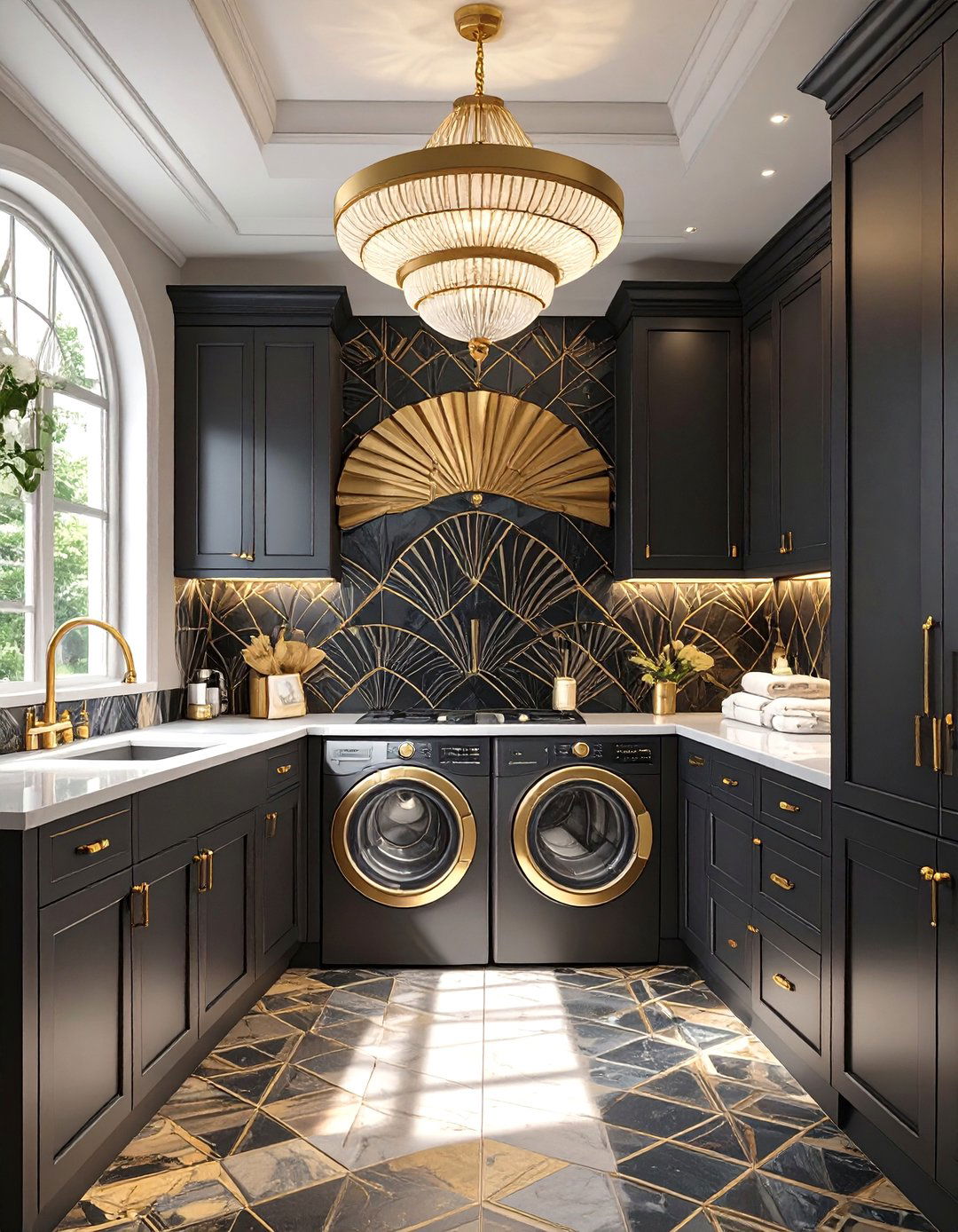 Art Deco Laundry Room Glamour - 30 ai laundry room design ideas