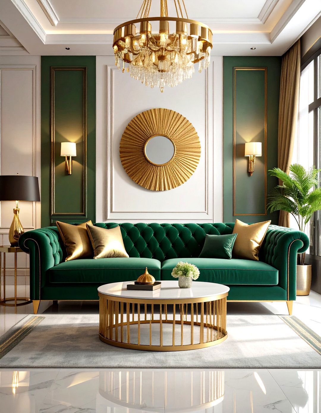 Art Deco Living Room with Geometric Patterns - 30 popular living room ideas