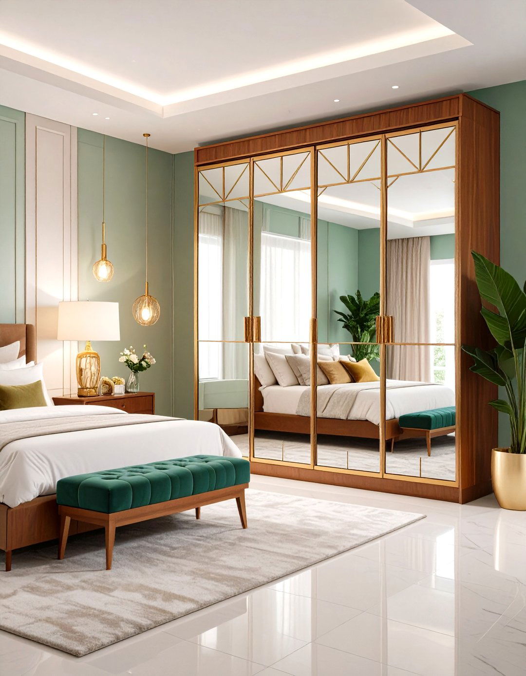 Art Deco Mirrored Closet - 30 design a closet ideas