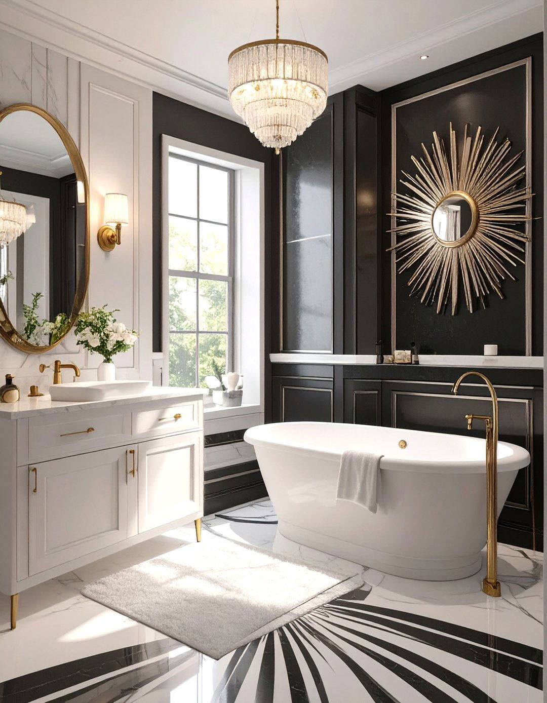 Art Deco Paneling - 30 bathroom paneling ideas