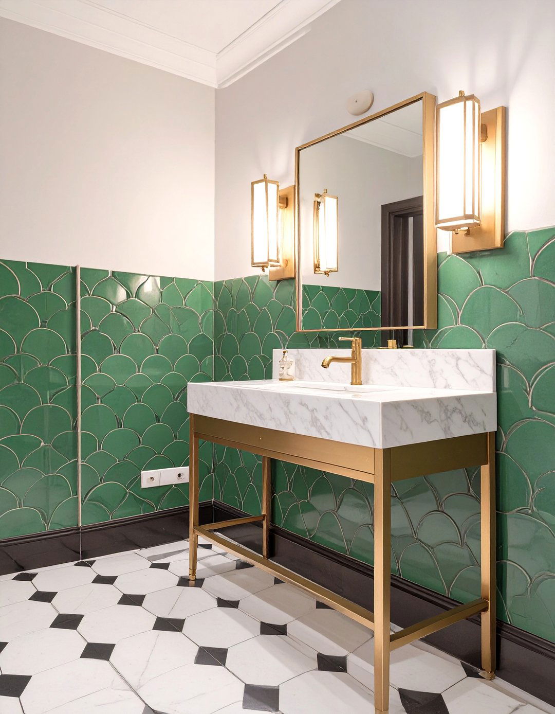 Art Deco Revival Bathroom - 30 bathroom remodel ideas 2022