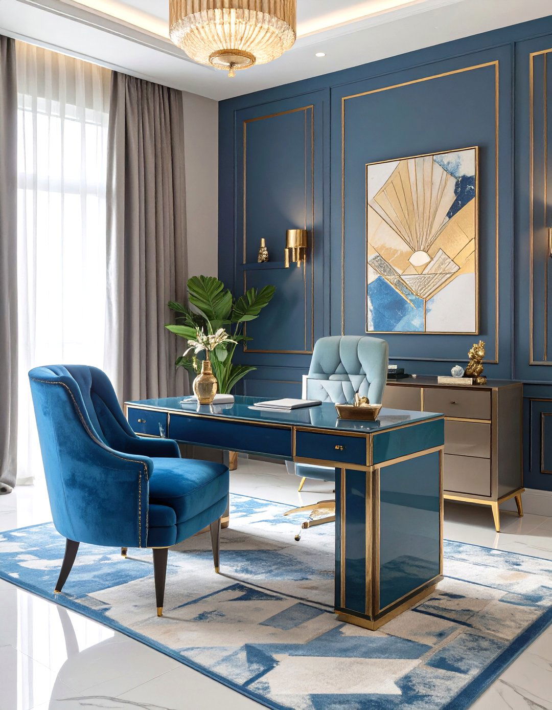Art Deco Revival Study - 30 modern home office design ideas
