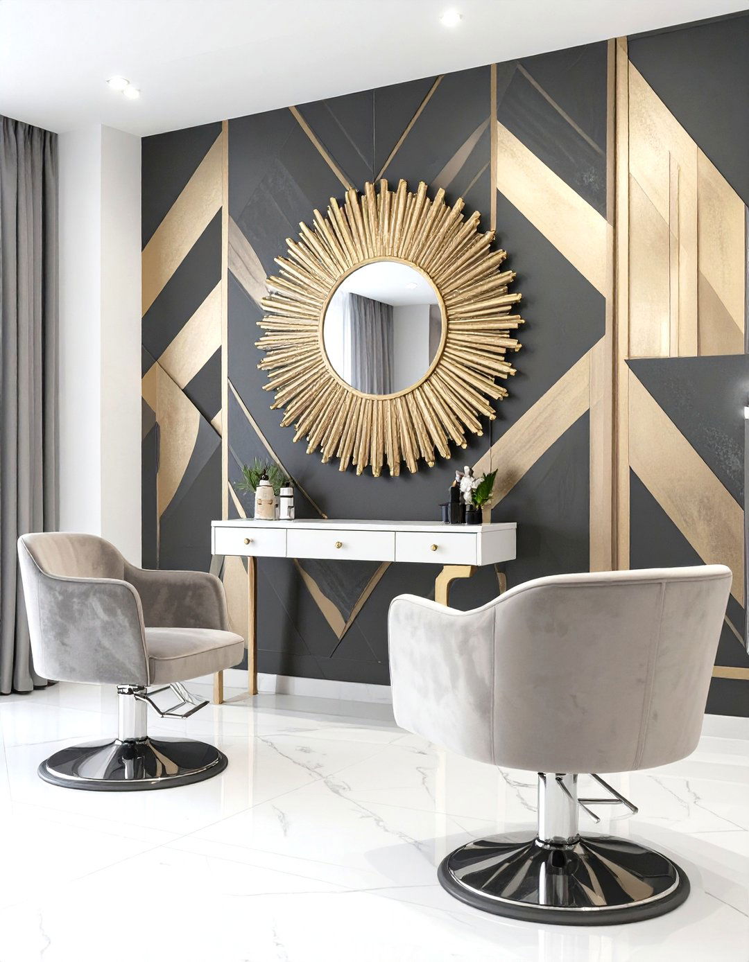 Art Deco Salon Sophistication - 30 low budget beauty salon interior design ideas