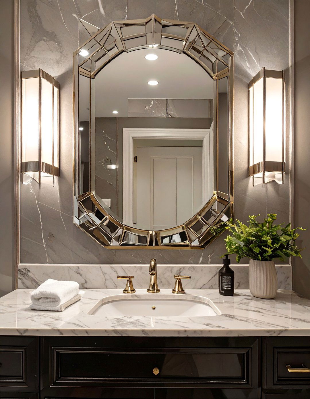 Art Deco Sconce Bathroom Lighting - 30 bathroom lighting ideas over mirror