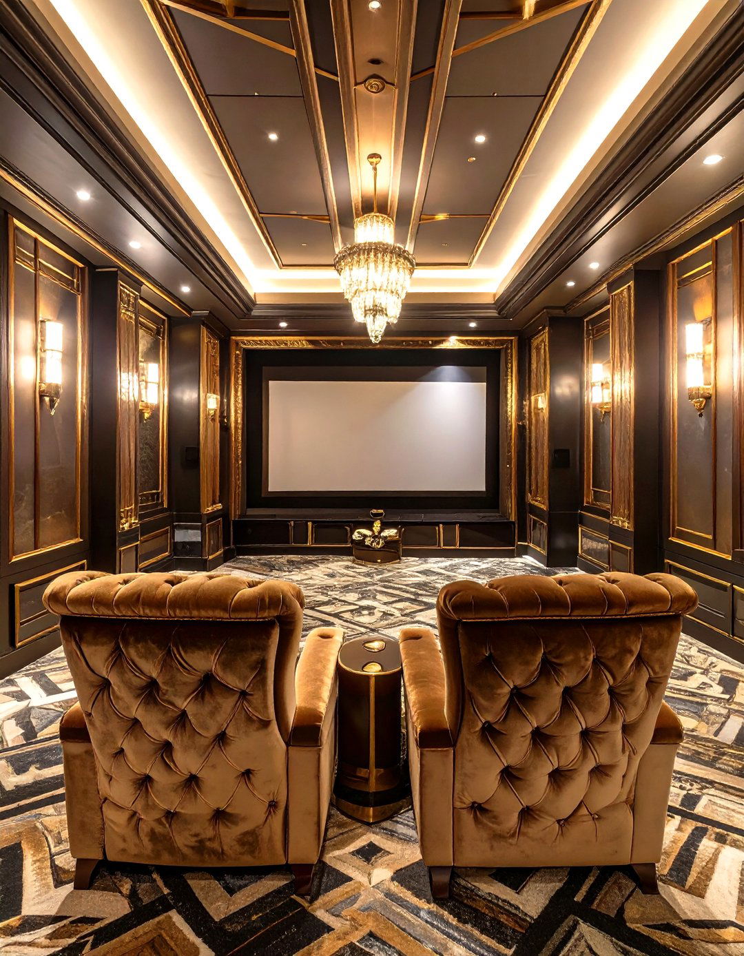 Art Deco Speakeasy Theater - 30 home theater design ideas