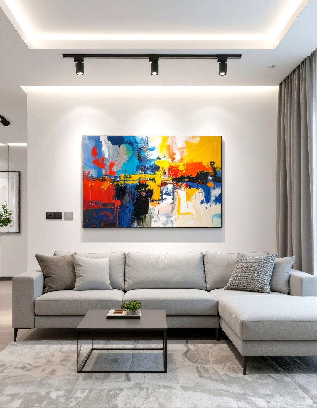Art Focused Family Room - 30 modern family room ideas
