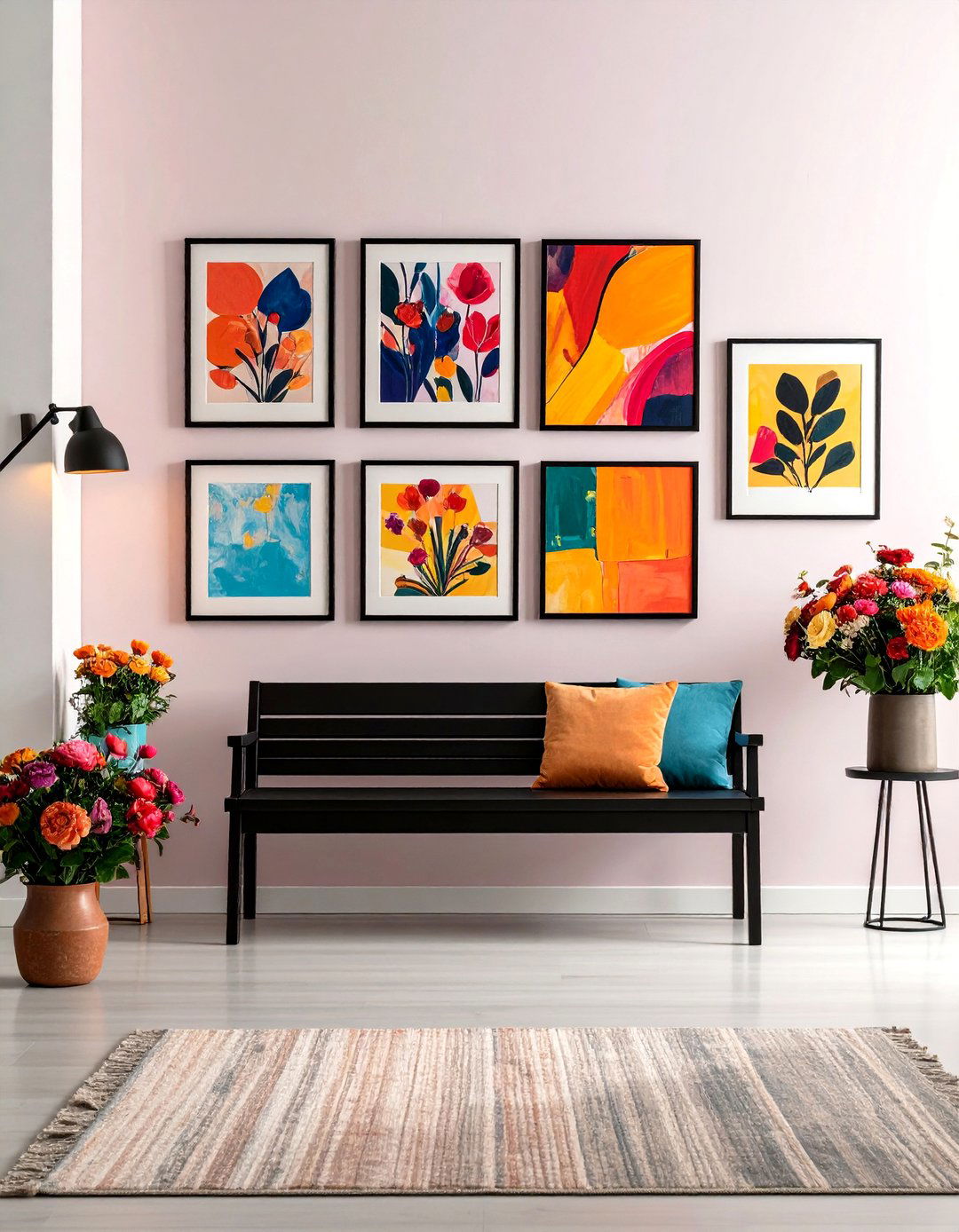 Art Gallery Entryway Bench - 30 entryway bench ideas