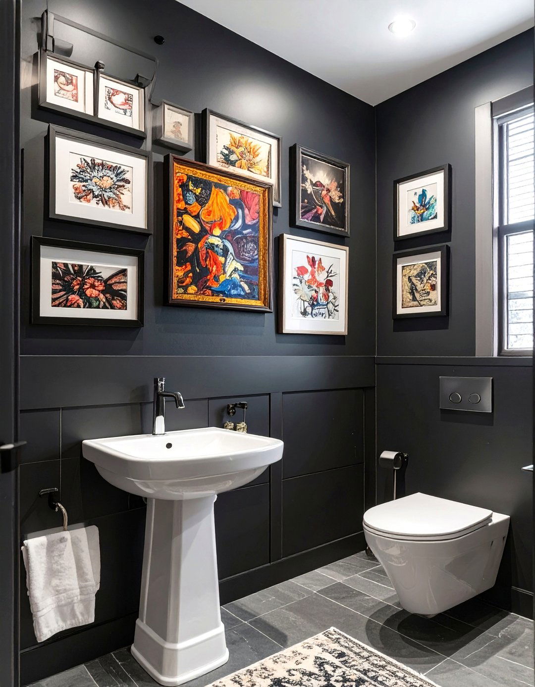 Art Gallery Half Bathroom - 30 half bathroom decor ideas