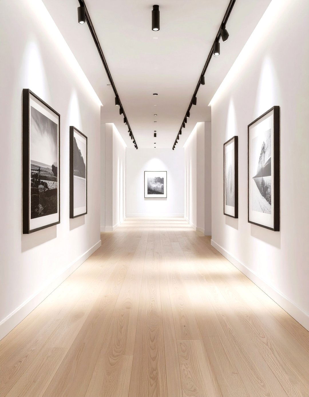 Art Gallery Inspired Minimalist Hallway - 30 minimalist style interior design ideas