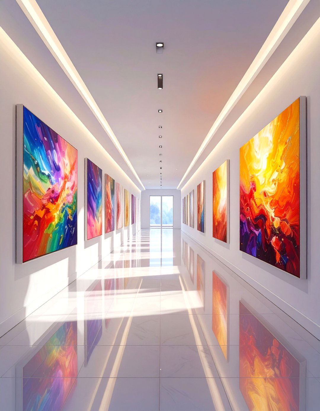 Art Gallery Inspired Minimalist Hallway - 30 minimalist home design ideas