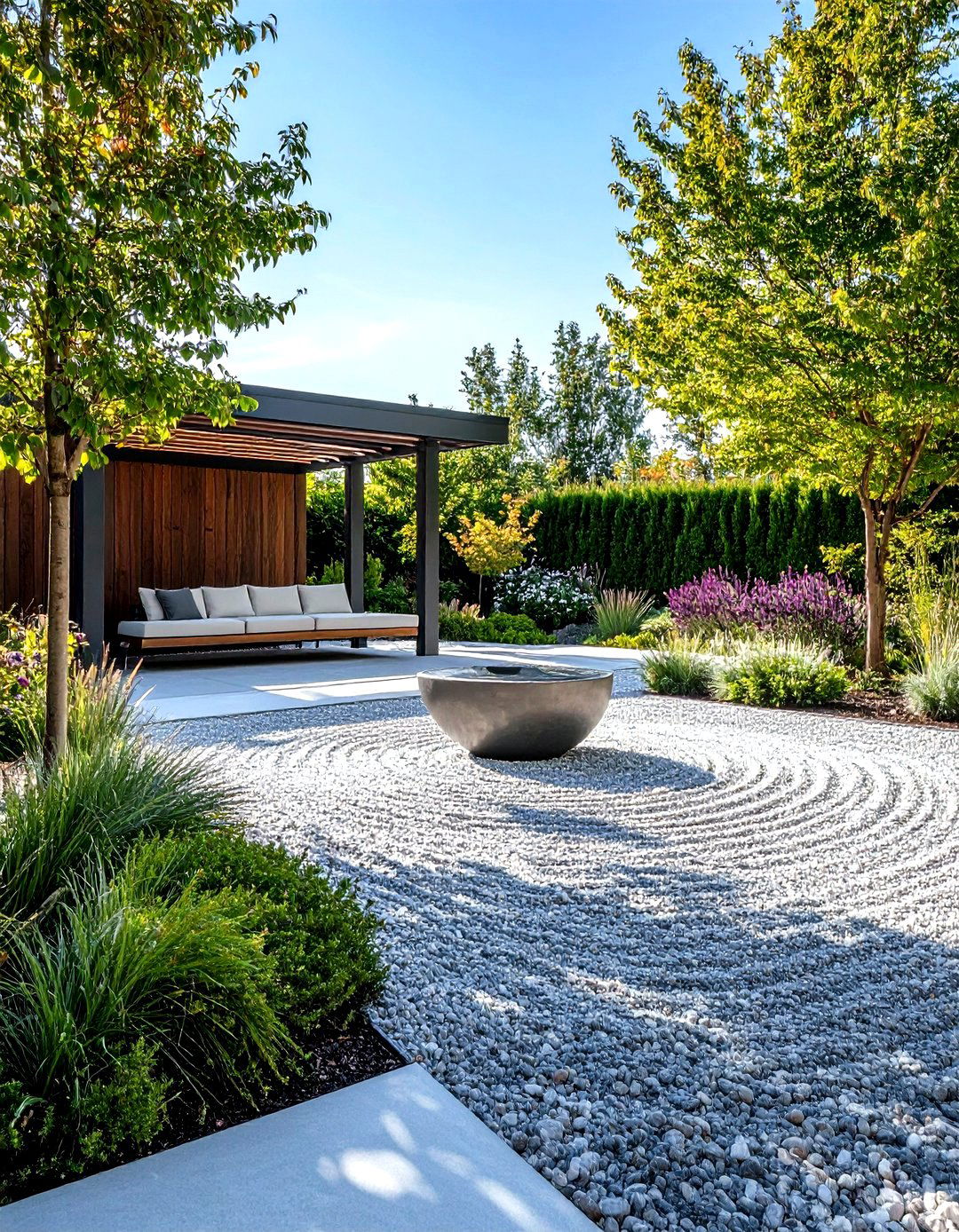 Art Inspired Garden with Sculptural Elements - 30 gravel landscaping ideas