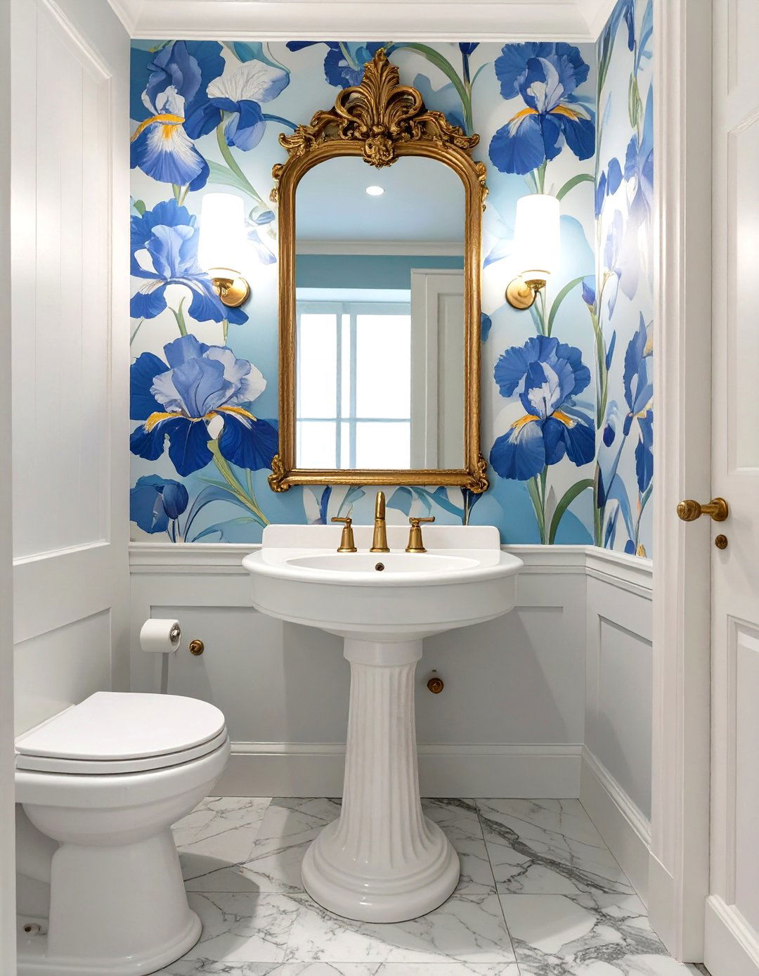 Art Nouveau Inspired Powder Room - 30 free home design ideas