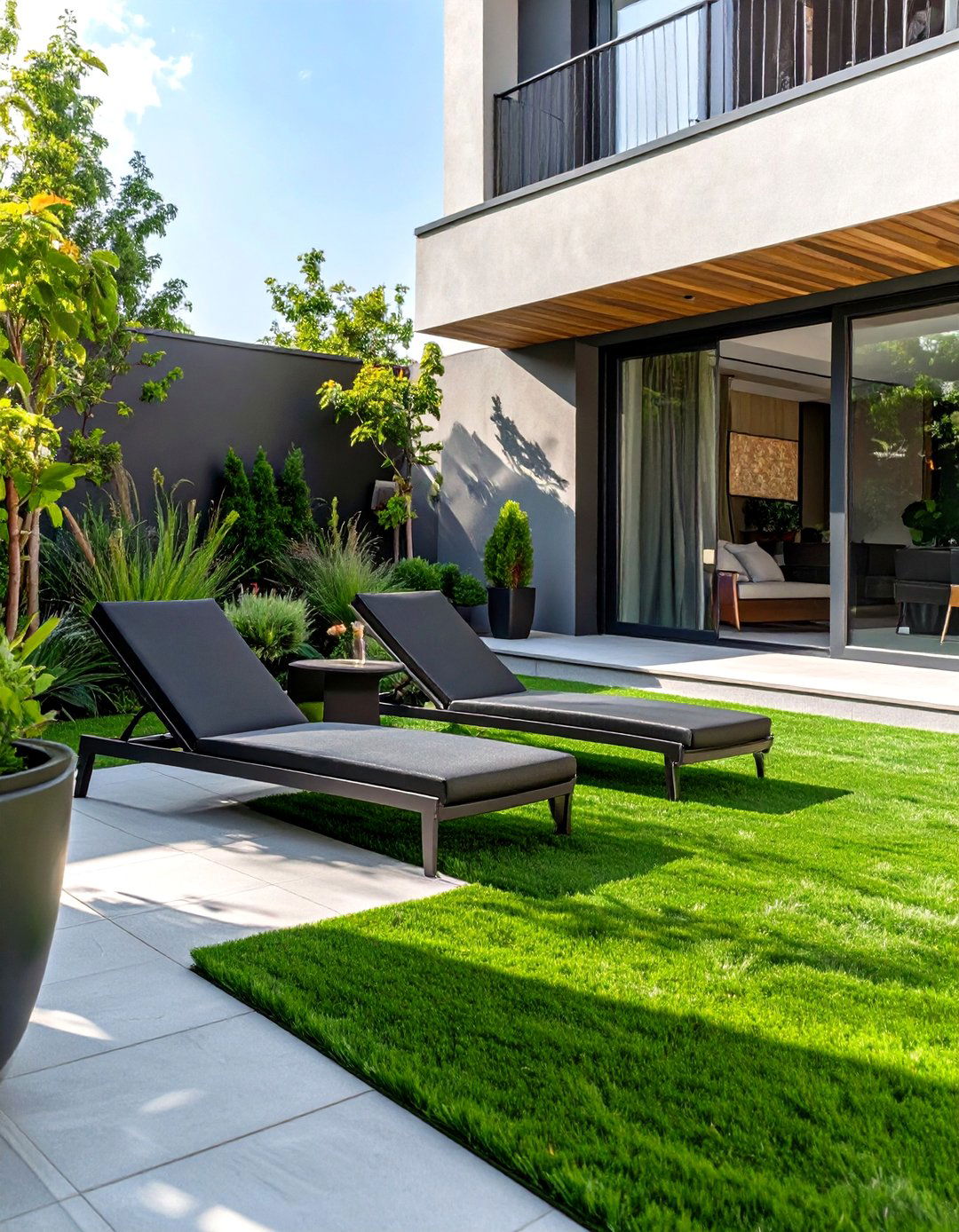 Artificial Grass Turf Patio - 30 cheap patio floor ideas