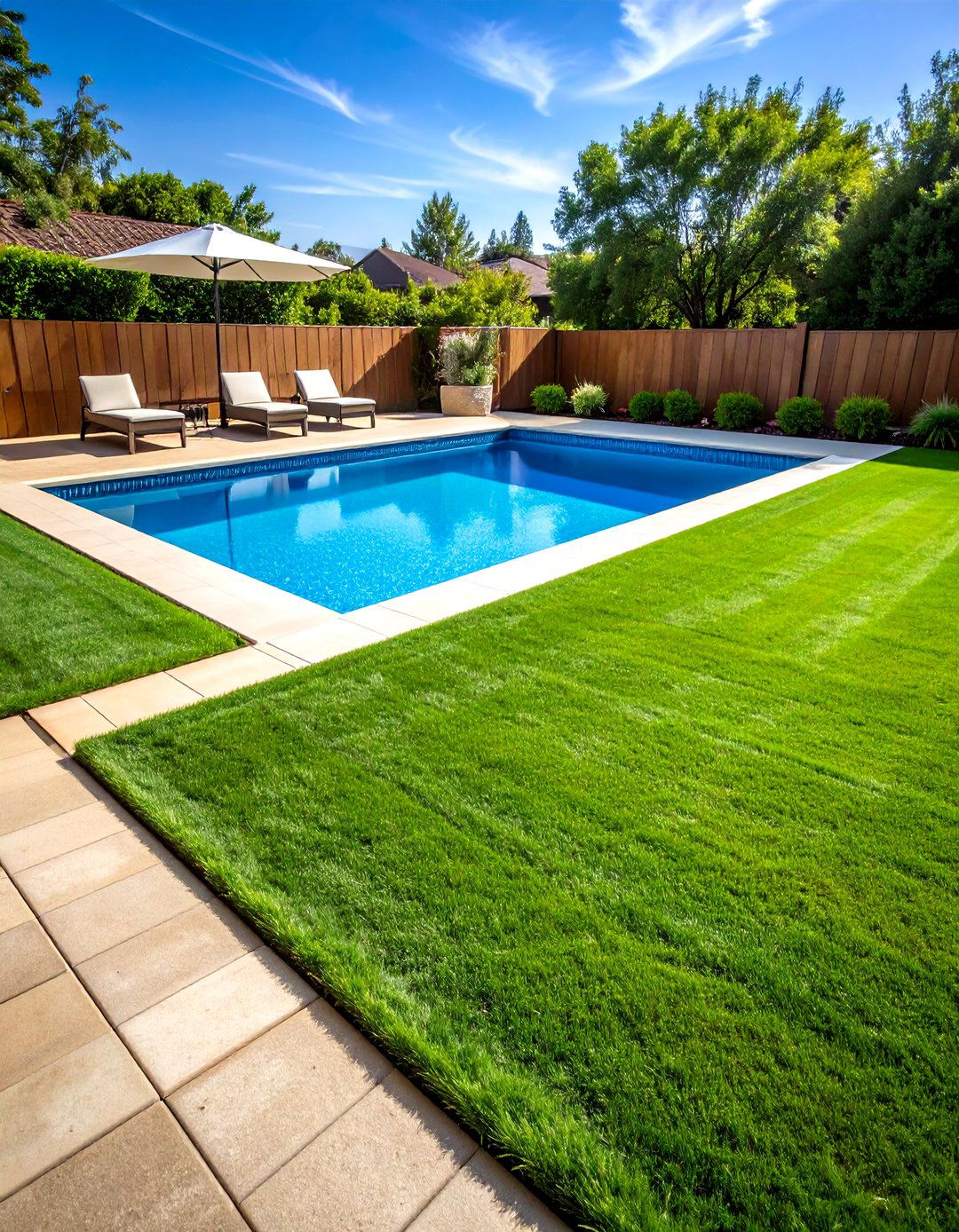 Artificial Turf for a Low Maintenance Lawn - 30 pool landscape ideas