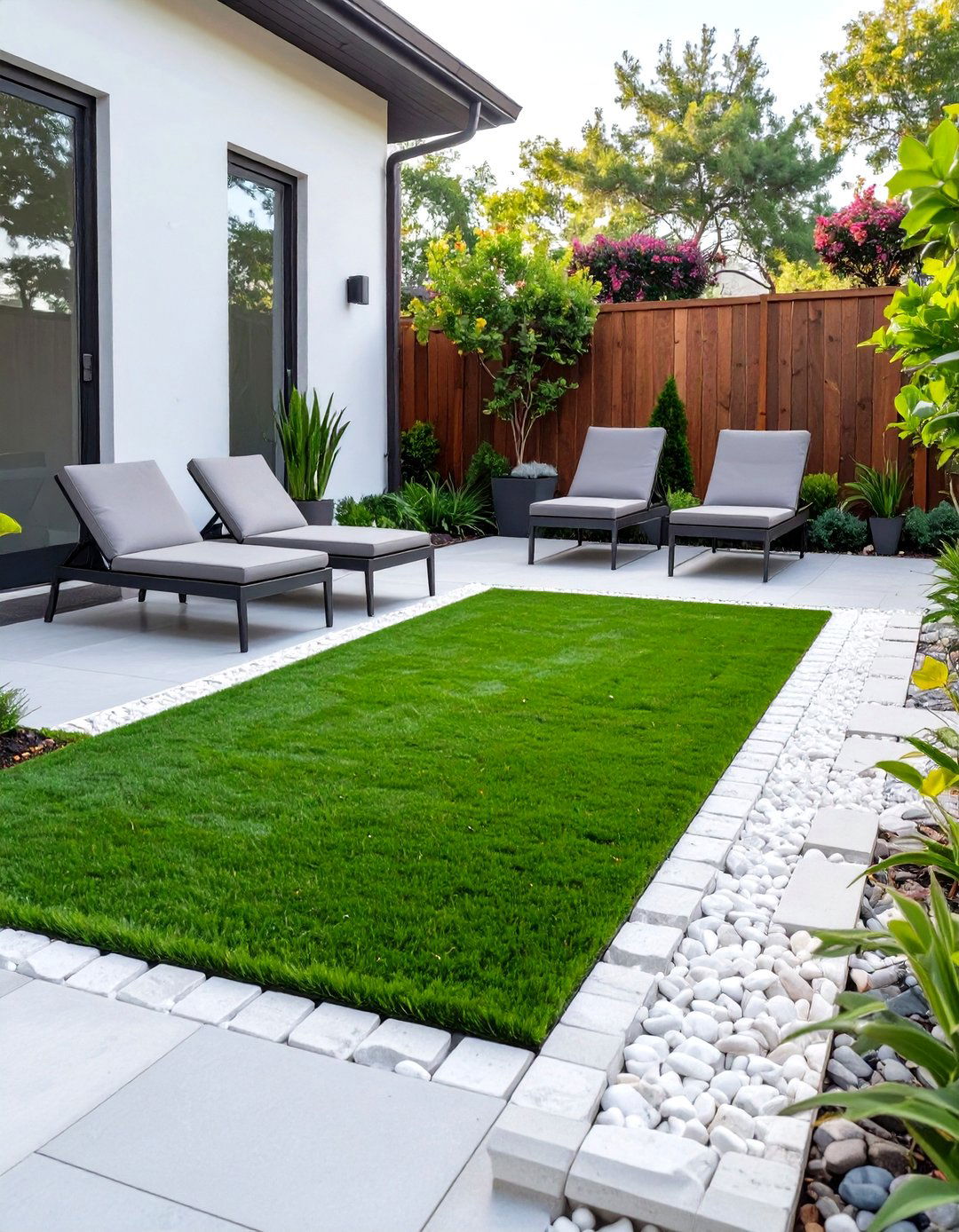 Artificial Turf for a Touch of Green - 30 small backyard ideas no grass
