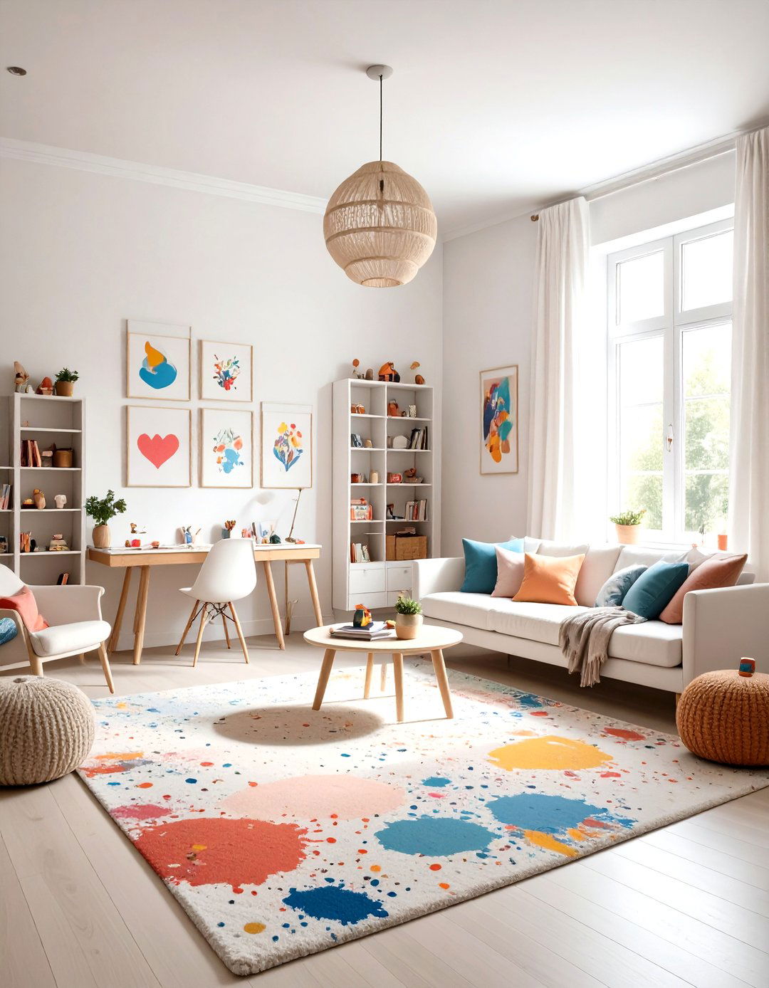 Artistic Abstract Expression Room - 30 little girls room ideas