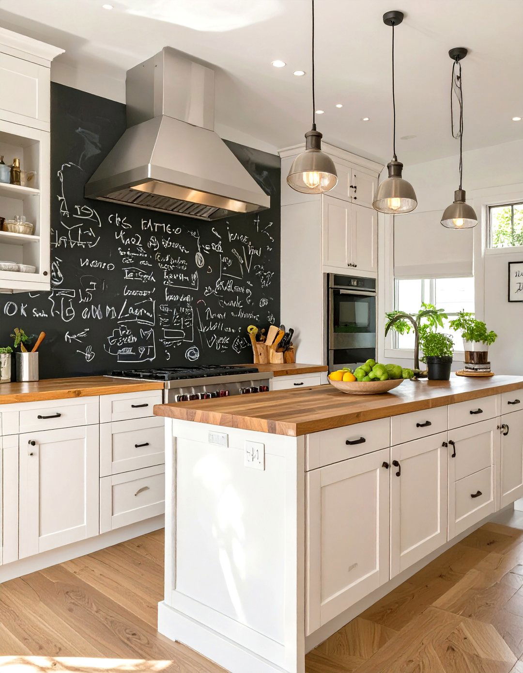 Artistic Chalkboard Paint Backsplash - 30 cheap backsplash ideas