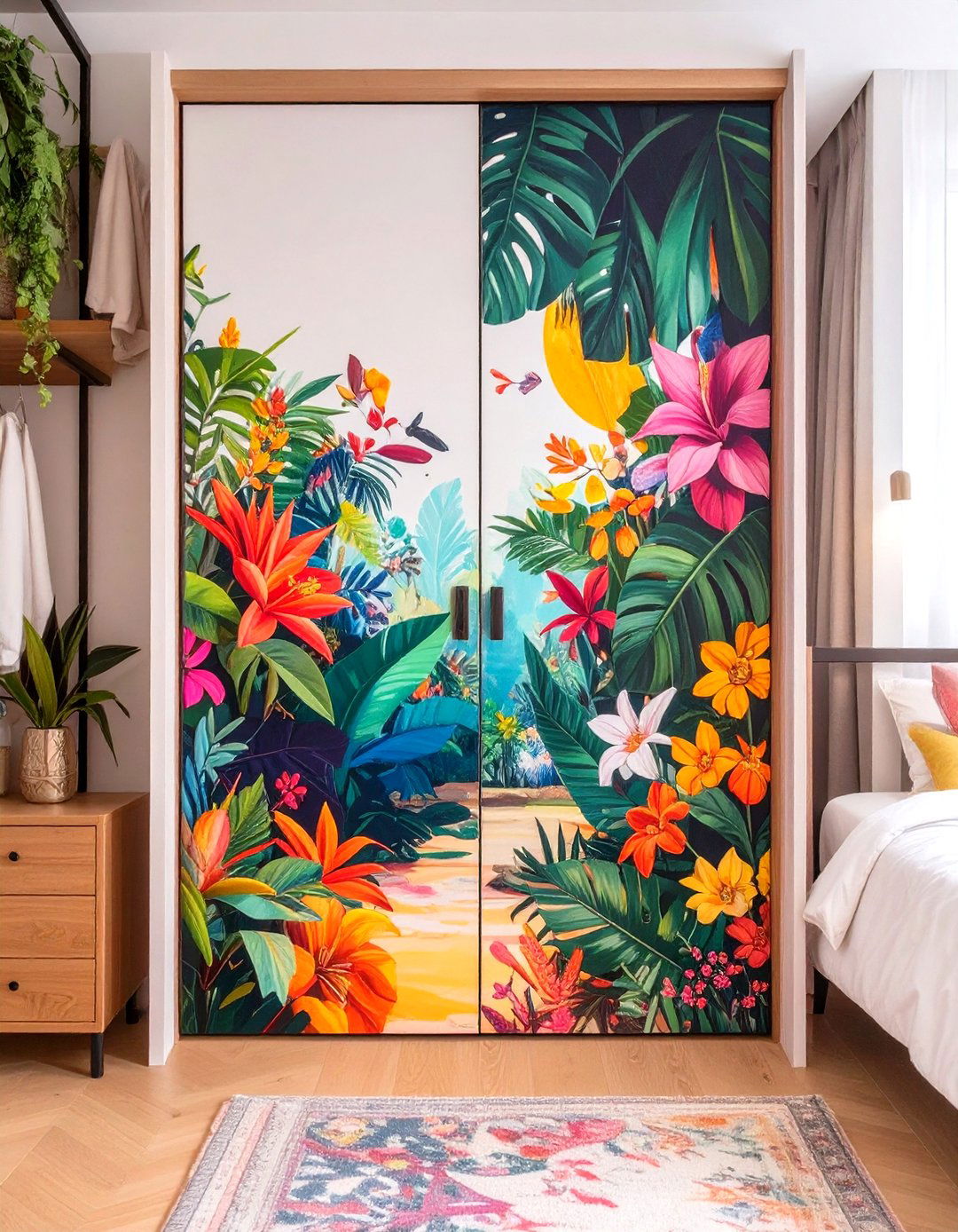 Artistic Hand Painted Mural Doors - 30 closet doors ideas