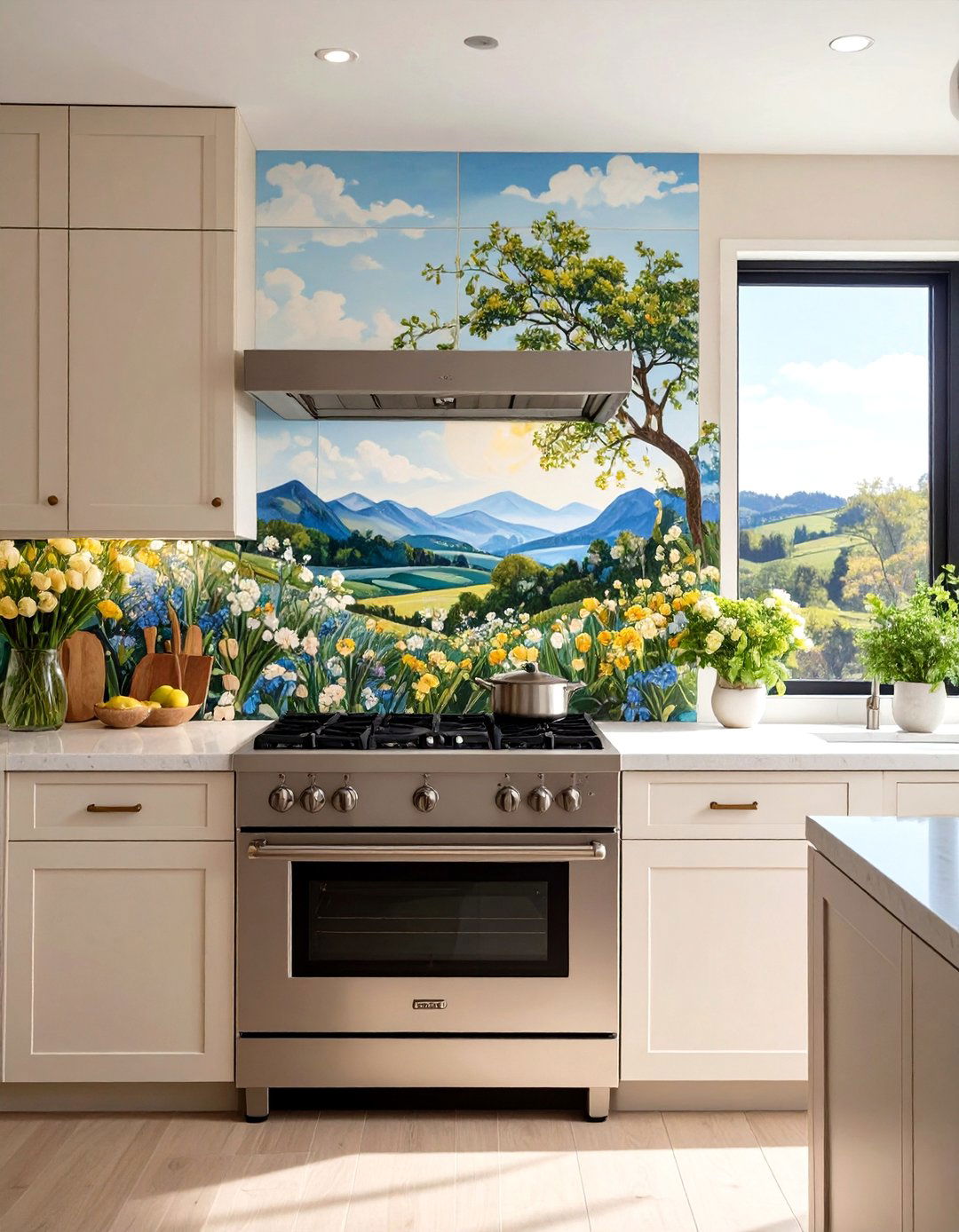 Artistic Mural Kitchen Tiles - 30 kitchen wall tile ideas