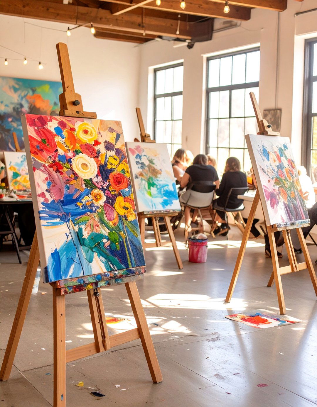 Artistic Paint and Sip - 30 couples shower ideas