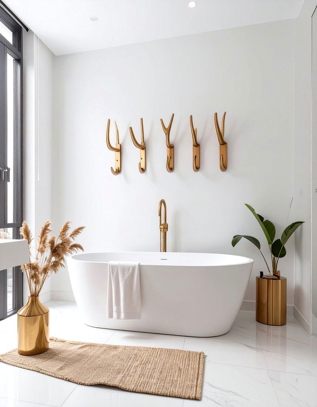 Artistic Sculptural Metal Hooks - 30 bathroom towel hooks ideas