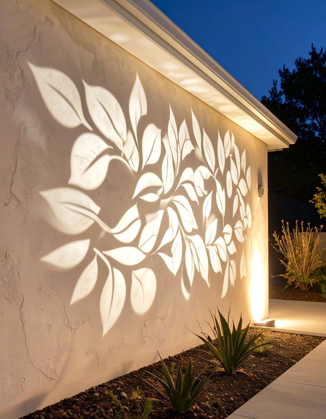 Artistic Shadow Casting with Gobo Lights - 30 outdoor  lights ideas