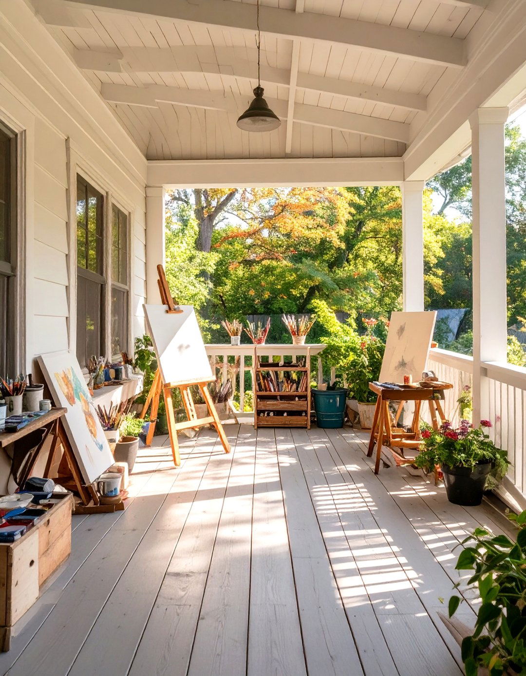 Artists Studio Porch - 30 covered back porch ideas