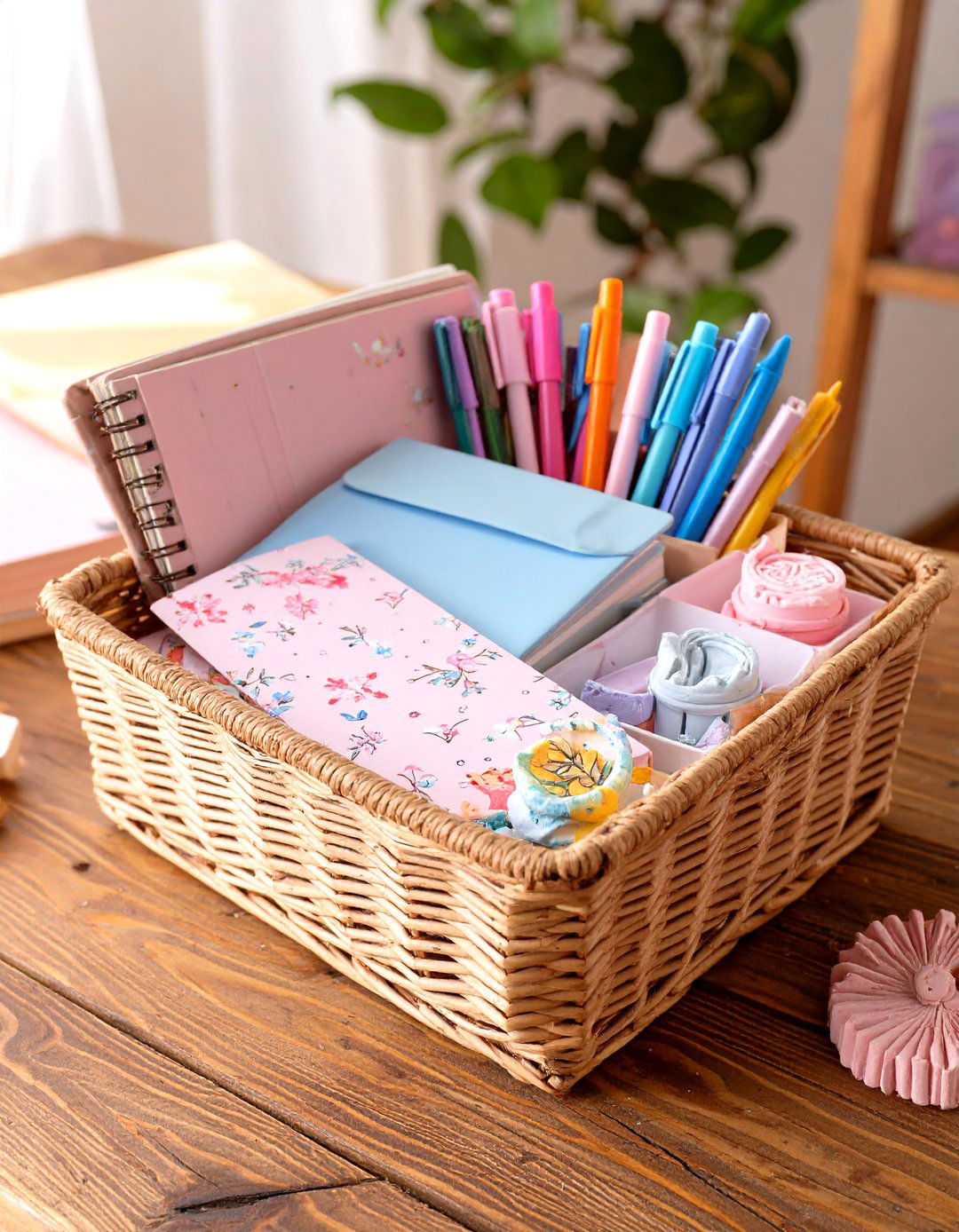 Arts and Crafts Memory Making Basket - 30 unique baby shower basket ideas